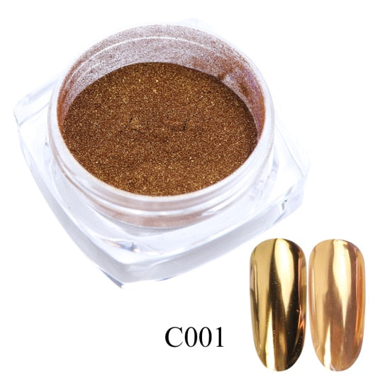 0.5g Nail Mirror Glitter Powder – Metallic UV Gel Nail Art Decoration