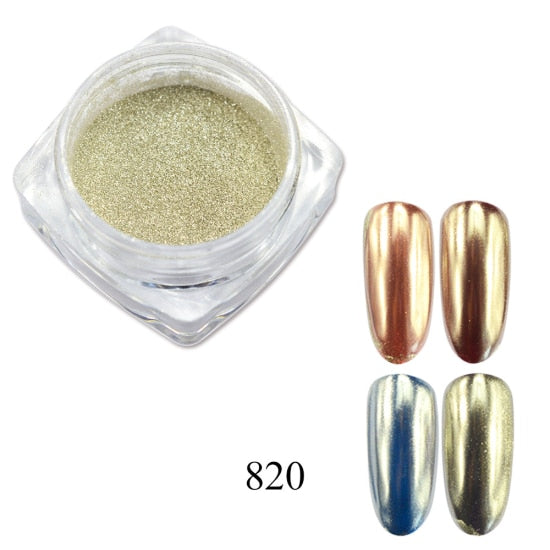 0.5g Nail Mirror Glitter Powder – Metallic UV Gel Nail Art Decoration